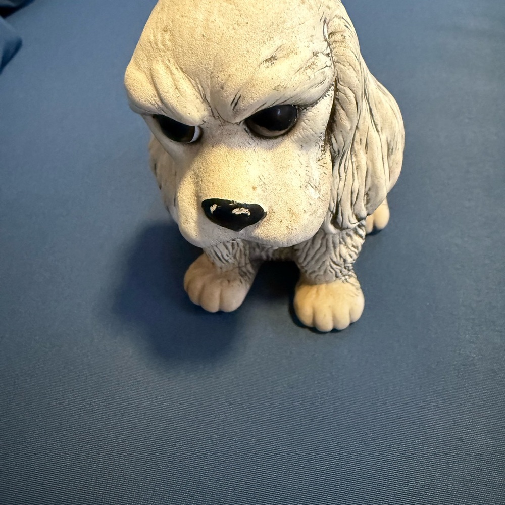 Charming Cream Dog Figurine